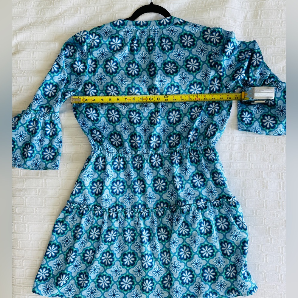 Draper James Avery Shirtdress in Hammered Satin, Size Medium - Picture 5 of 7